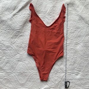 aerie ruffle swimsuit, s